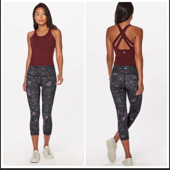 Lululemon Wunder Under High Rise Crop Legging 21” 
in Frozen Flourish Multi 4 - Picture 2 of 12